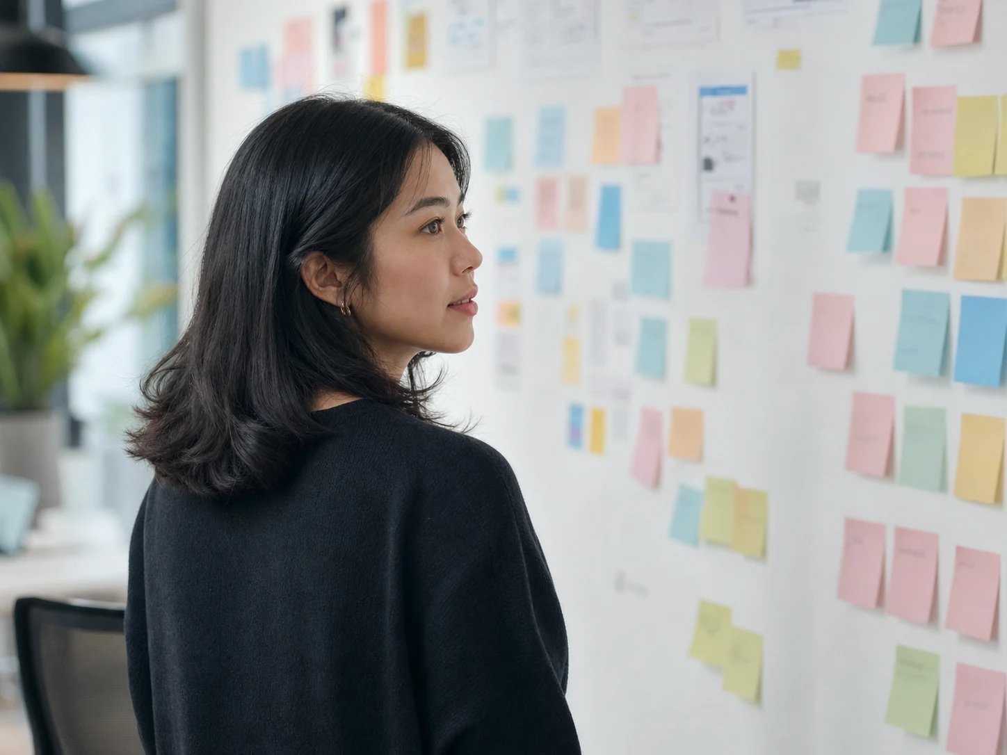 xCube team discussing ideas in the office